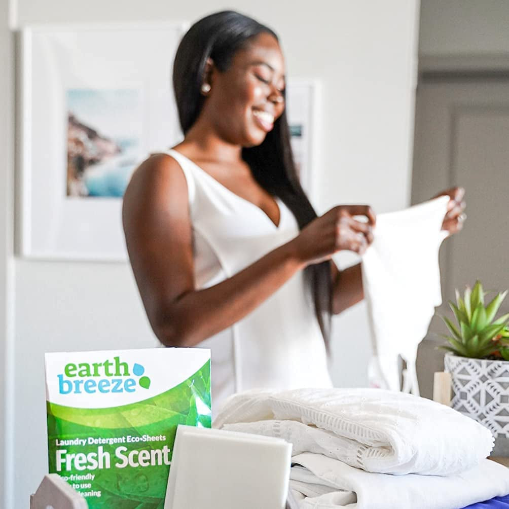 Earth Breeze Eco Sheets - Powerful & Plastic-Free Laundry Detergent (60 Loads)