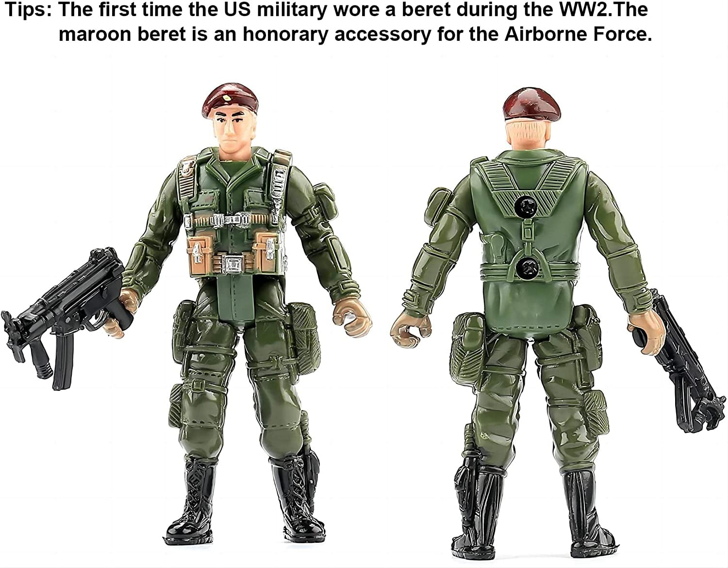 12-Piece US Army Men and SWAT Team Action Figures Playset with Military Weapons Accessories