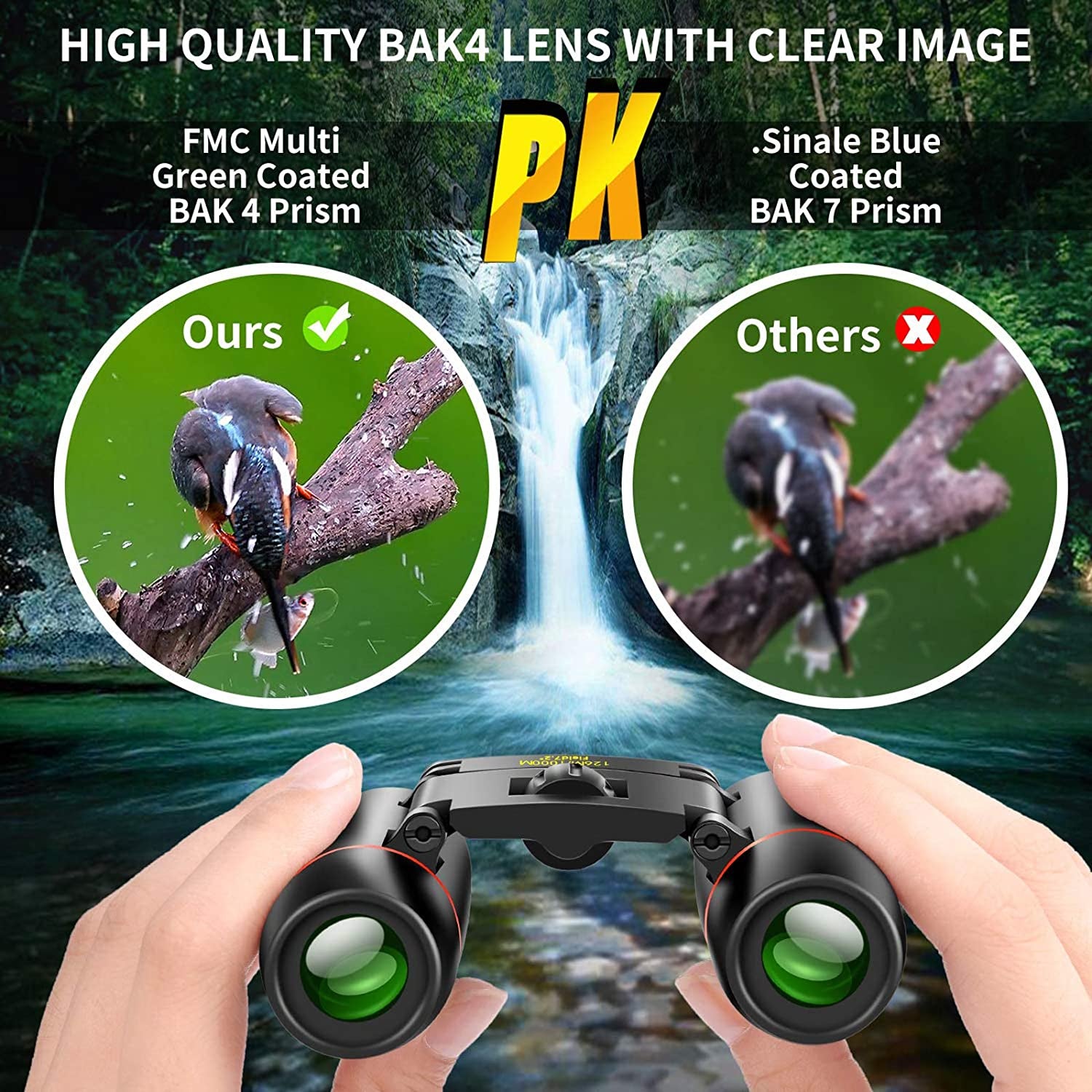 Compact 12x25 Binoculars with Clear Vision - Perfect for All
