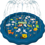 3-in-1 Splash Pad & Sprinkler Pool for Kids with Alphabet Mat - 60" Water Toys 