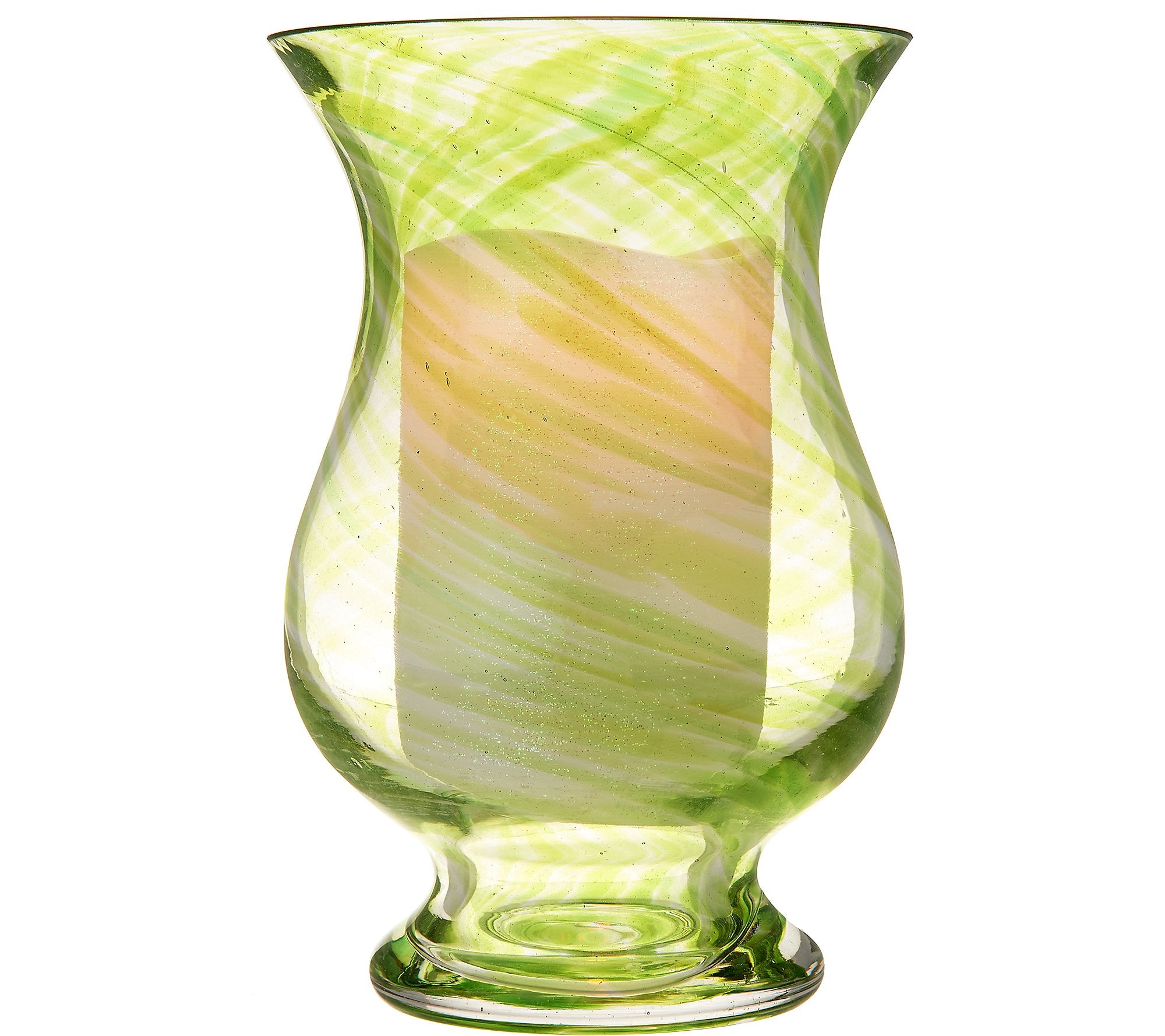 Lightscapes Art Glass Hurricane with Lightscapes Candle