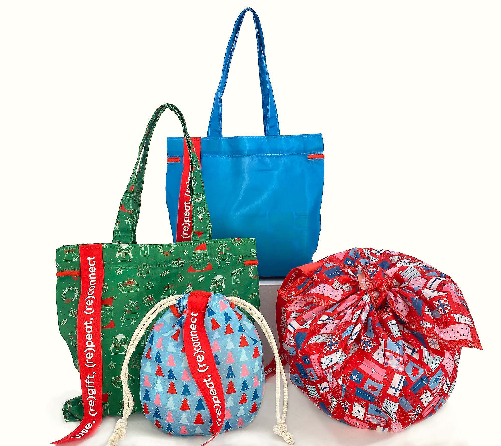 Gift with Purpose 4-pc Reusable Gift Bag & Wrap Set