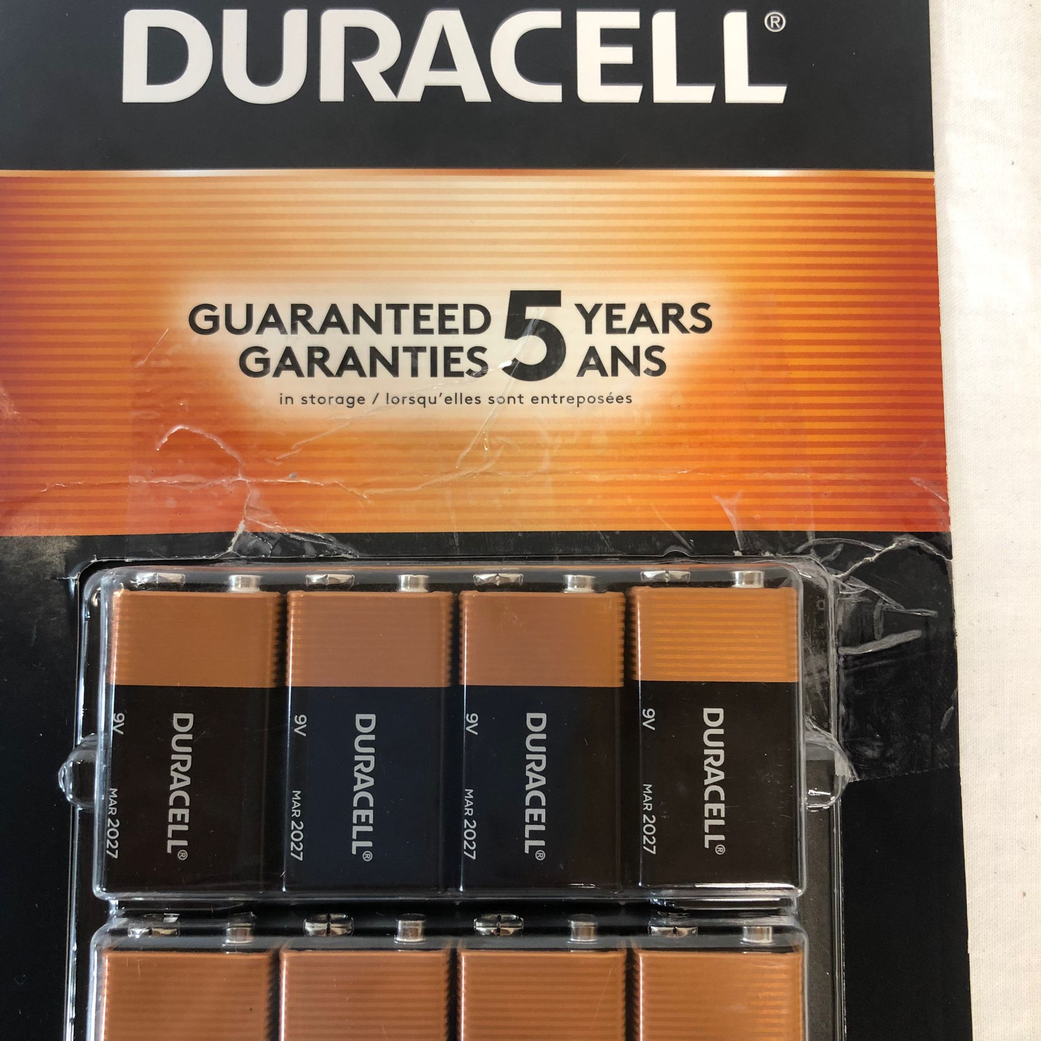 As is Duracell 9V Alkaline Batteries, 8-count