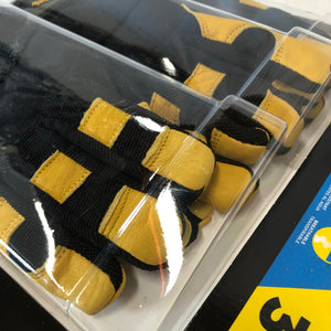 Wells Lamont Men's HydraHyde Leather Work Gloves, Medium, 3 pairs