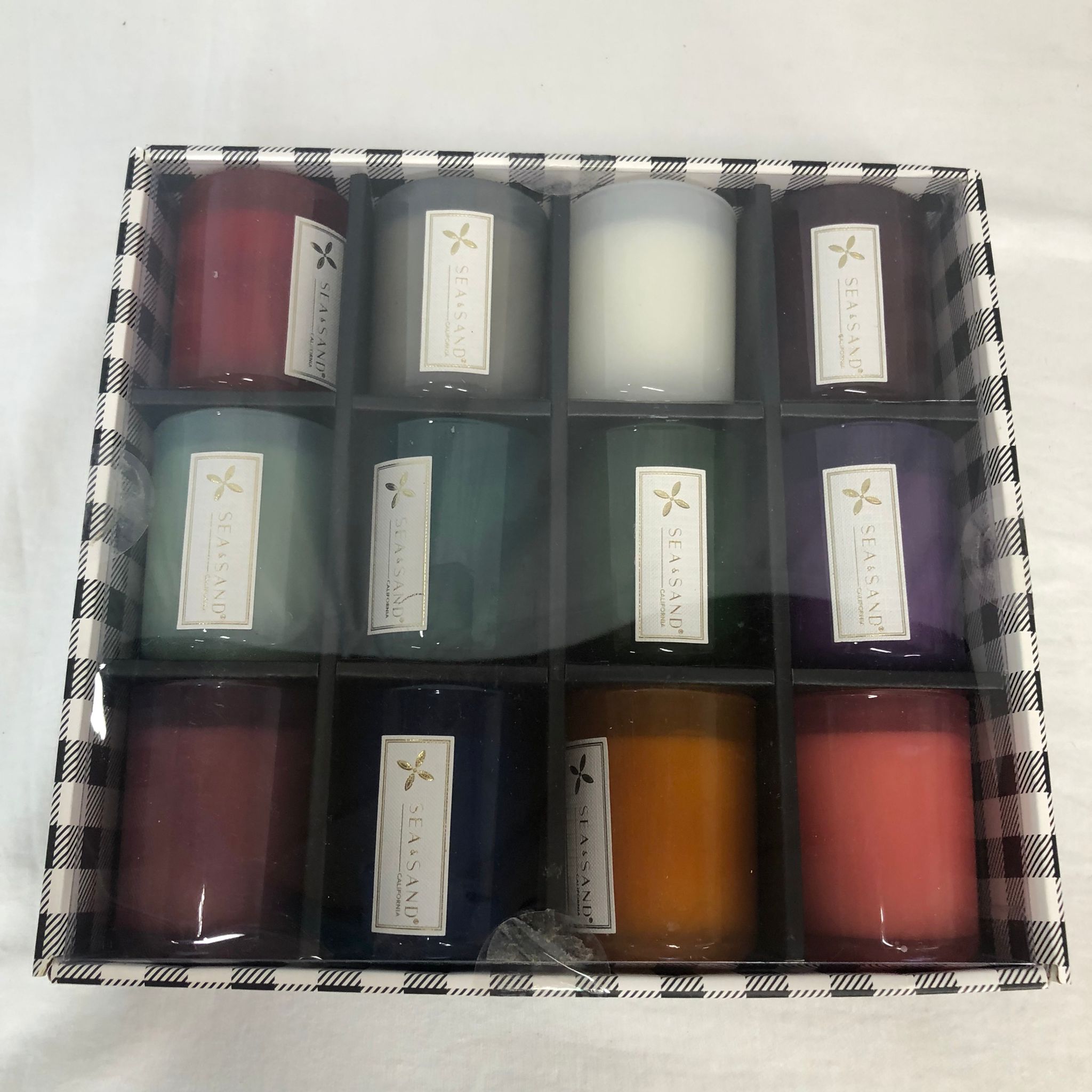 Sea & Sand 4 oz Scented Votive Candles, Set of 12