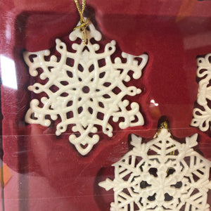 Lenox Porcelain Snowflake Ornaments Set of 6