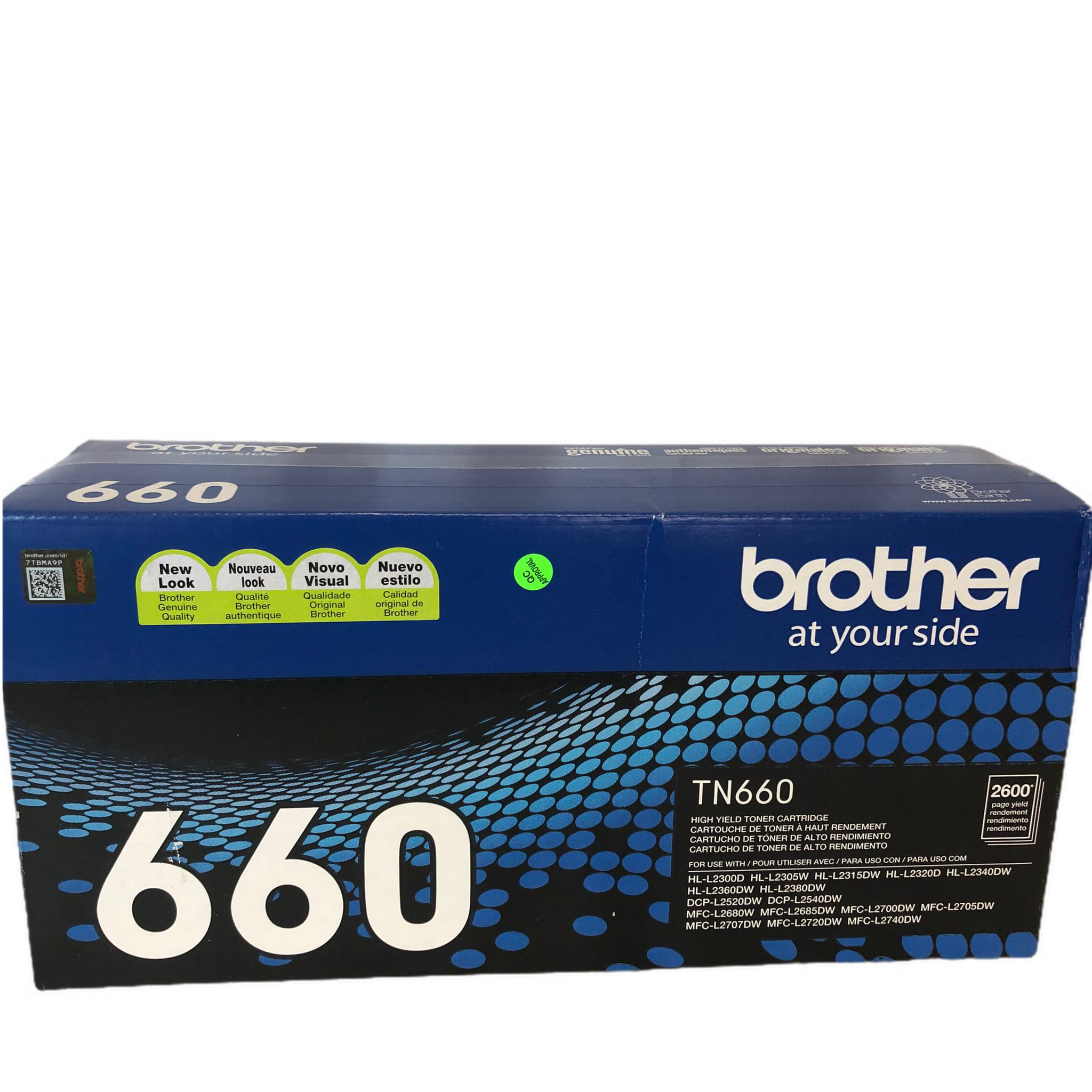 Brother TN660 High-Yield Toner, Black, 2-pack