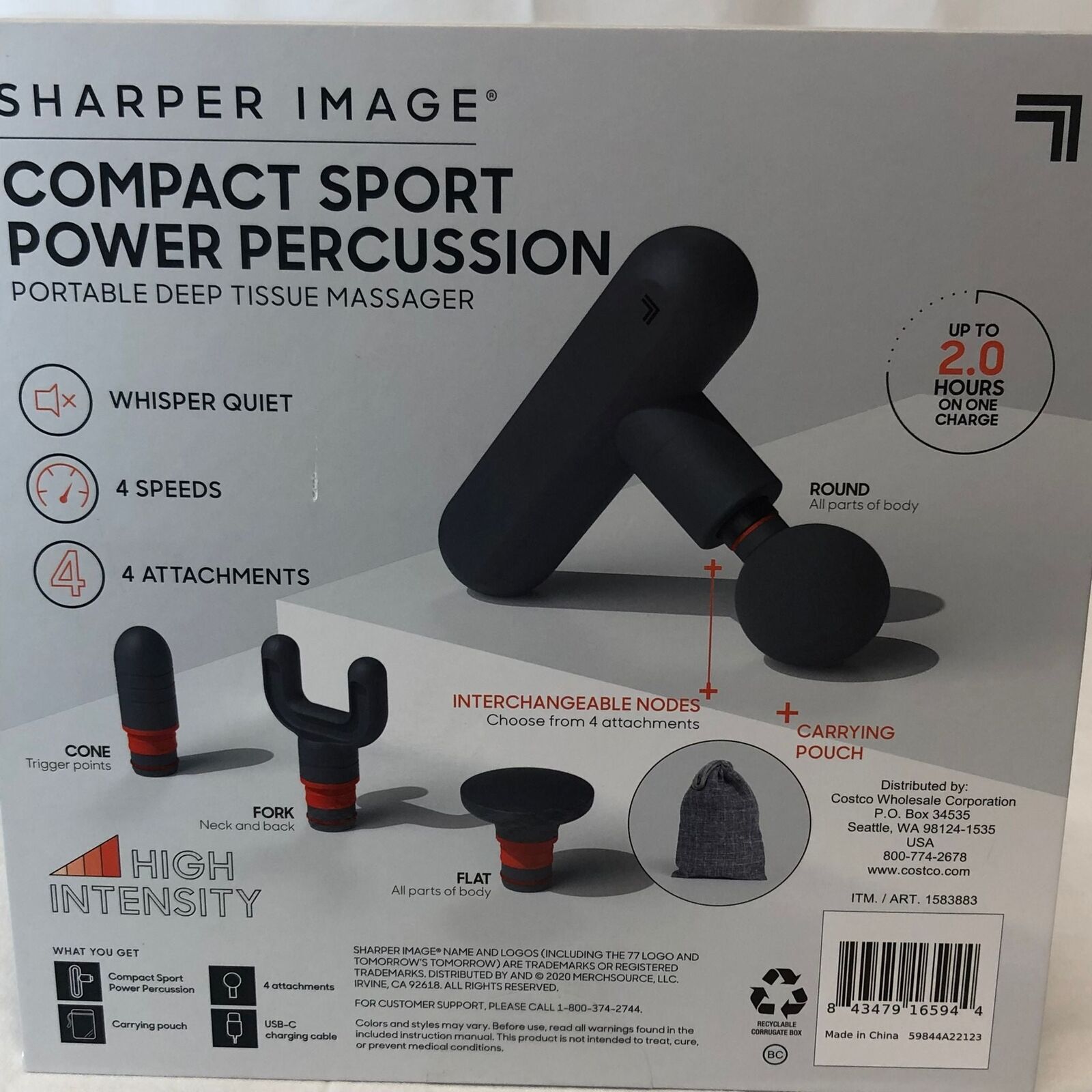 Sharper Image Compact Sport Power Percussion Massager