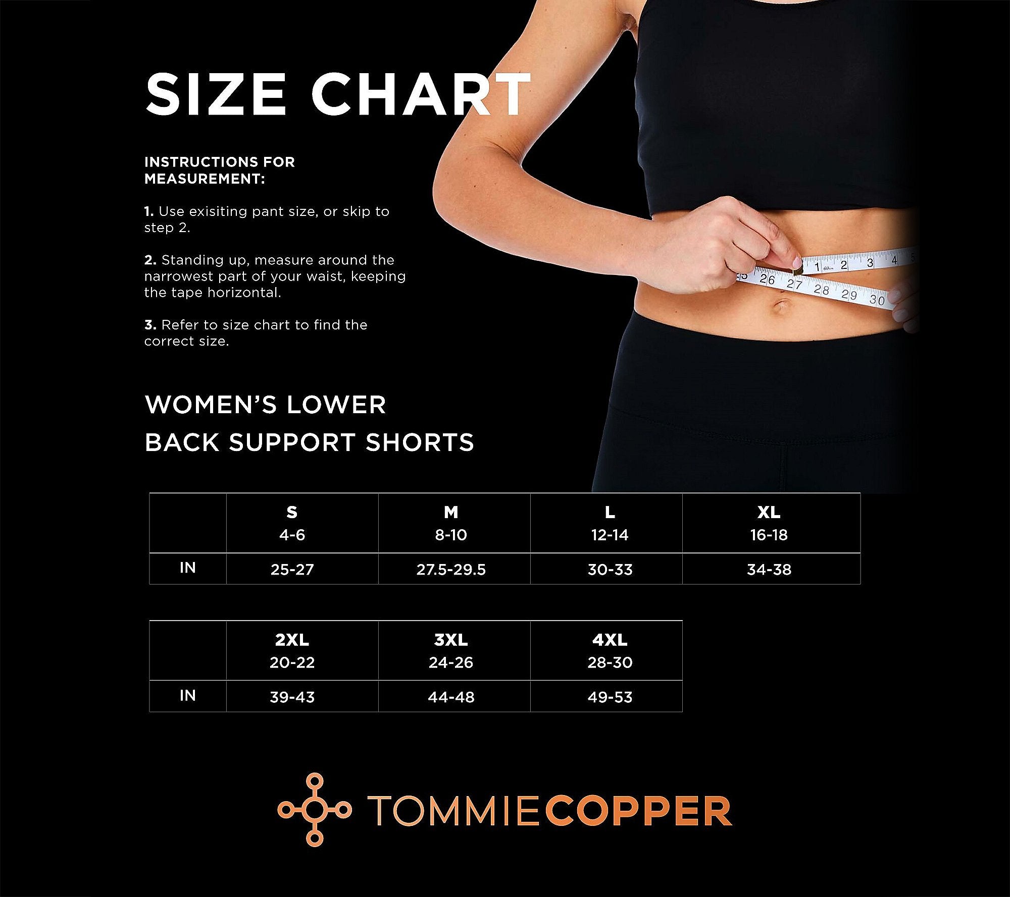 Tommie Copper Women's Lower Back Support Shorts